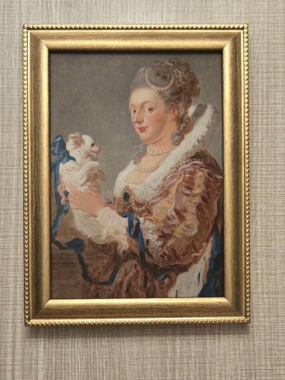 Jean Honoré Fragonard "Marie de Courson with a Dog" Art Reproduction Print